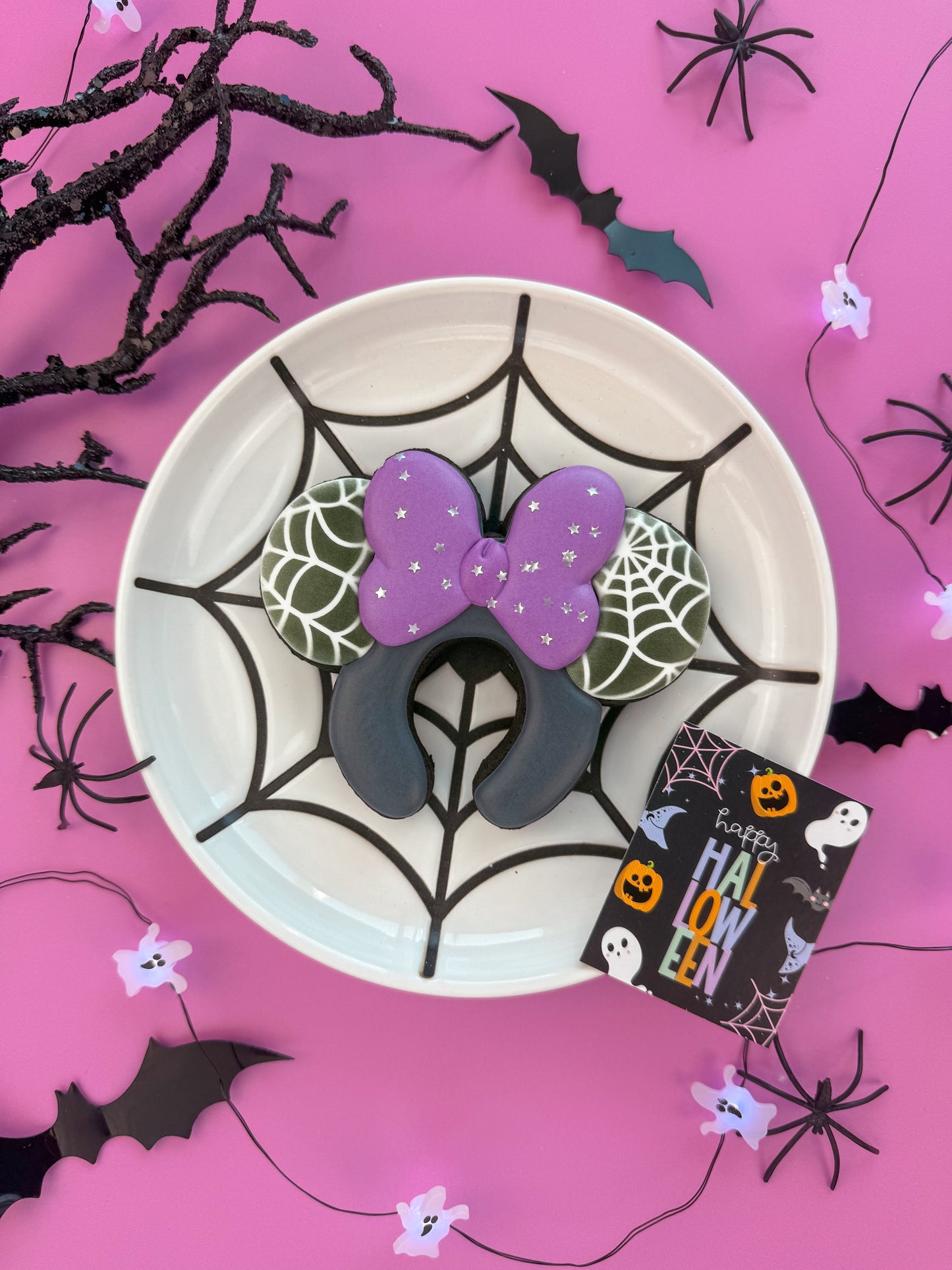 Spooky Minnie Ears Cookie